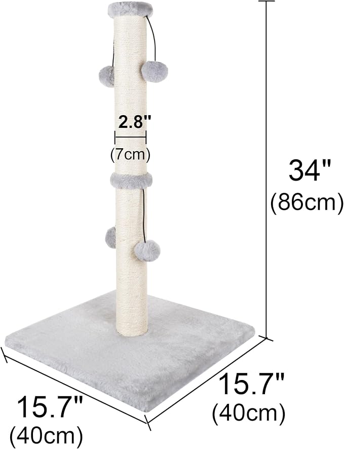 Dimaka 34'' Cat Scratching Post, Cat Scratching Post, Cat Scratcher - Image 2