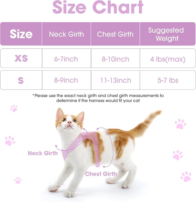 Cat Harness and Leash Set for Walking Escape Proof, Soft Adjustable Kitten - Image 2