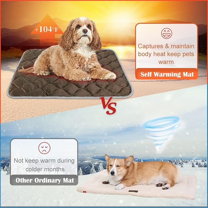 ULIGOTA Self Warming Cat Bed Self Heating Cat Mat Thermal Pet Bed Mat - Image 5