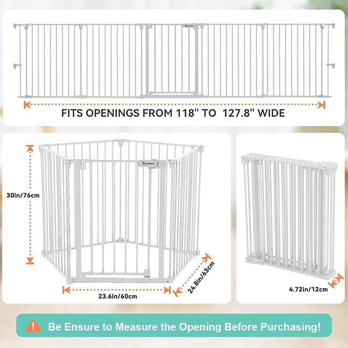 COMOMY 127.8" Extra Wide Baby Gate, Dog Gate - Image 5
