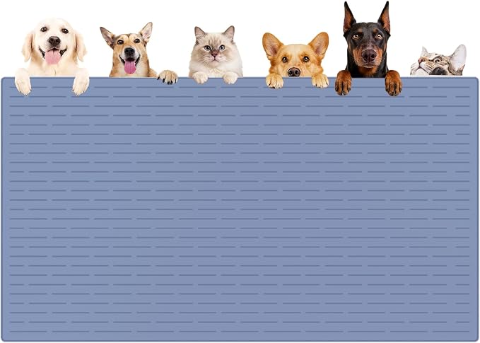 XXXXL Largest Pet Food Mat, 51.2"x25.6" Silicone Dog Mats by WelcometoULTIBE