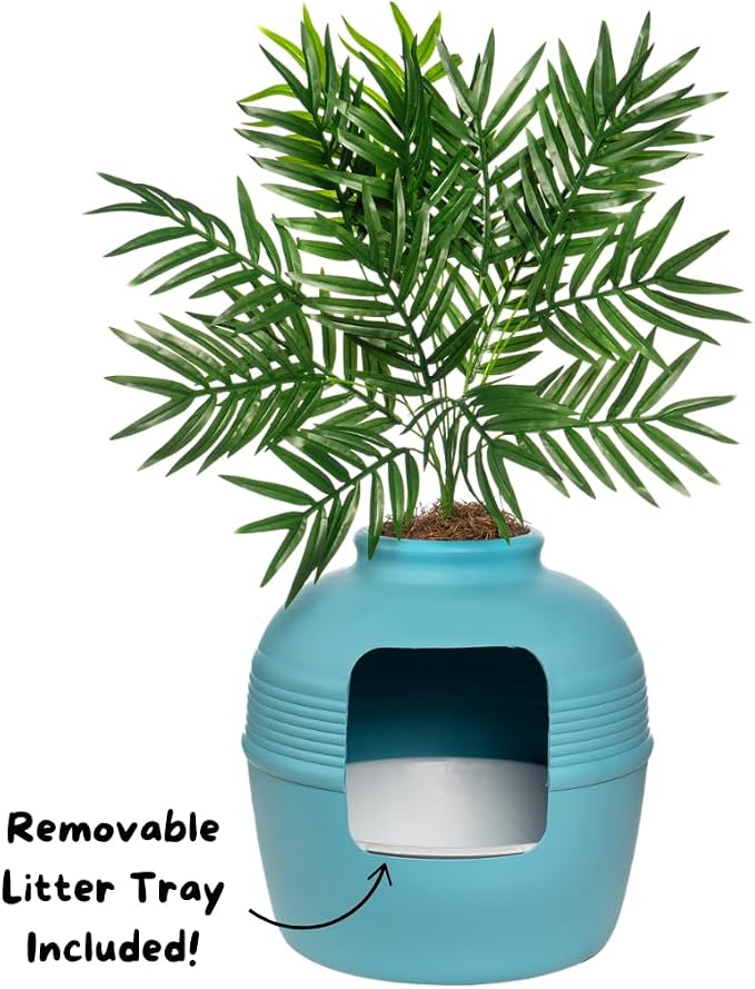 Good Pet Stuff Hidden Litter Box Planter, Decorative Cat Litter Enclosure - Image 3