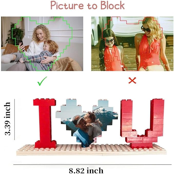 NAZENTI Personalised I Love You Building Bricks - Image 6