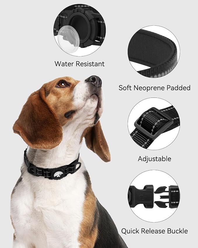 Joytale Airtag Dog Collar, Dual D-Rings, Reflective Pet Collar - Image 7