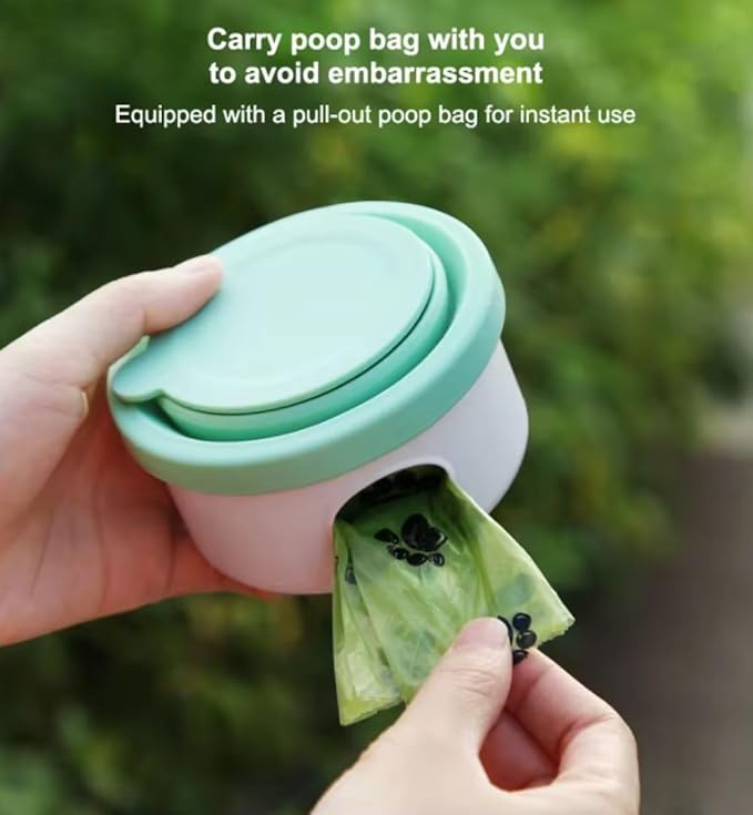 3 in 1 Collapsible Dog Bowl. Treat Container, Poop Bag Holder - Image 5
