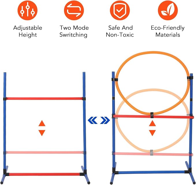 Garvee Dog Agile Training Equipment Set Outdoor Indoor, Weave Poles, Pause Box - Image 2