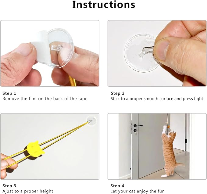 4 Bird Cat Wand Toy Refill for Indoor Cats, Interactive Birds Simulation Set - Image 9