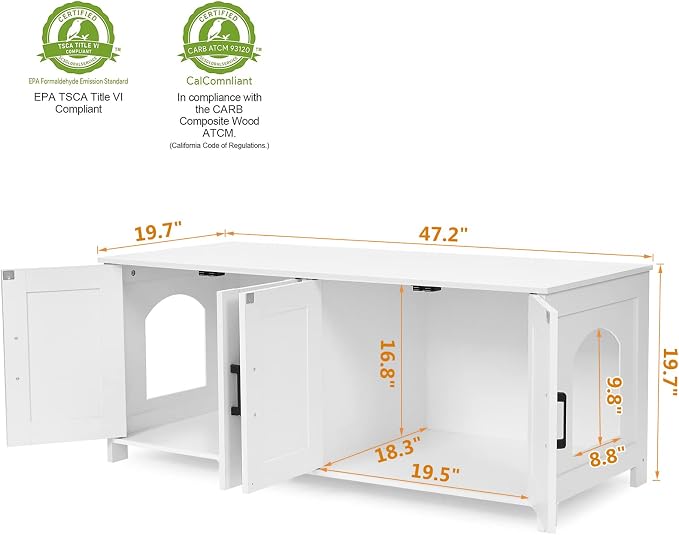 Homhedy Cat Litter Box Enclosure - Image 4