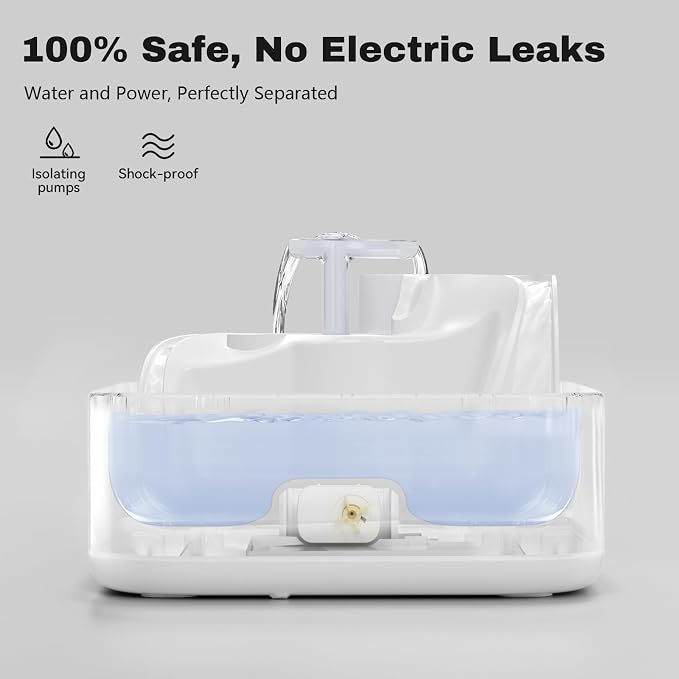 Dog Water Fountain Cat Automatic Water Bowel 3-Stage Design - Image 4