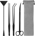 Aquarium Aquascape Tools Kit, 4 in 1 Anti-Rust Aquatic Plant Aquascaping Tool by LuxivLLC