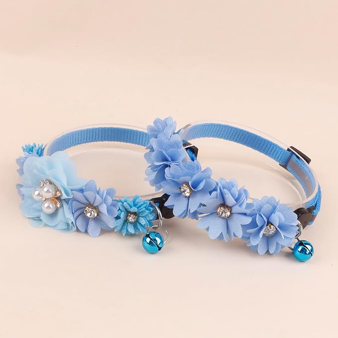 2 Pack Cat Collar Pink Floral - Image 4