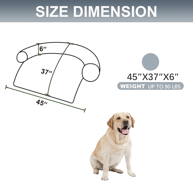 Tinaco Calming Dogs/Cats Bed Mats, Dog Pad Washable Removable Couch Cover - Image 2