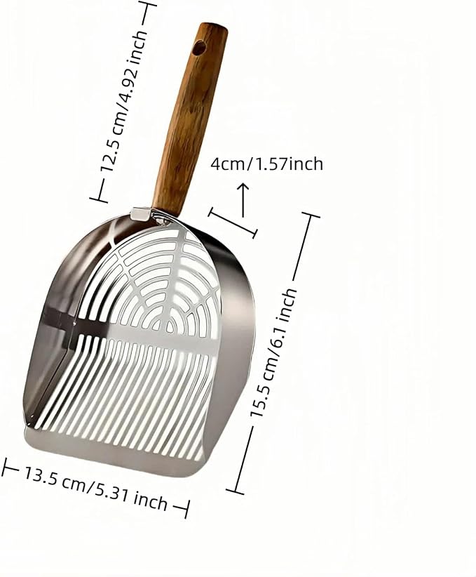 Premium Stainless Steel Cat Litter Scoop-Triple Guard Walls&Non-Stick Design - Image 3