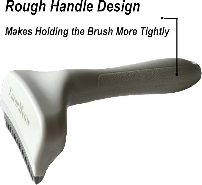 Pet Deshedding Tool with Curve Blade, Cat Grooming Brush, Tight V-shaped Teeth - Image 5
