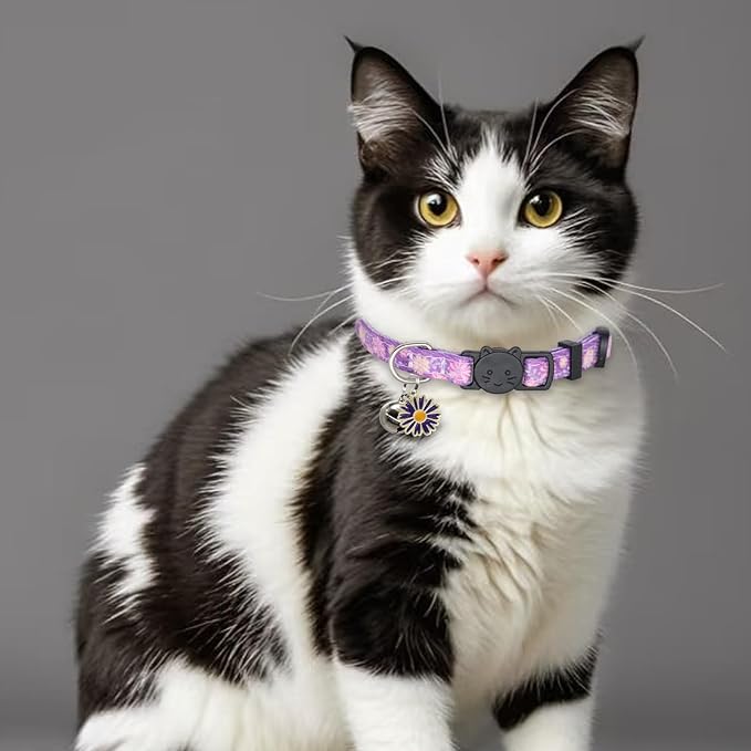 Cat Collar Breakaway, 2 Pack Cotton Cats Collars - Image 3