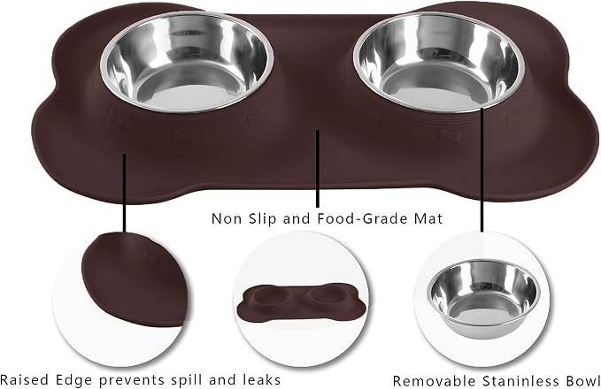 Hubulk Pet Dog Bowls 2 Stainless Steel Dog Bowl - Image 3