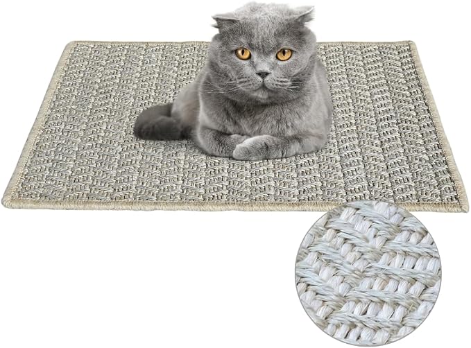 Premium Brazilian Cat Scratcher Mat – 24'' x 16'' Natural Fiber 100% Sisal by TheSisalanaCollection