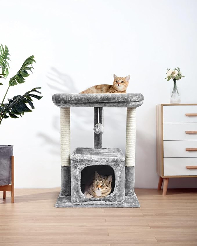 SYANDLVY 27IN Cat Tree for Indoor Cats Large Adult, Modern Activity Tower - Image 6