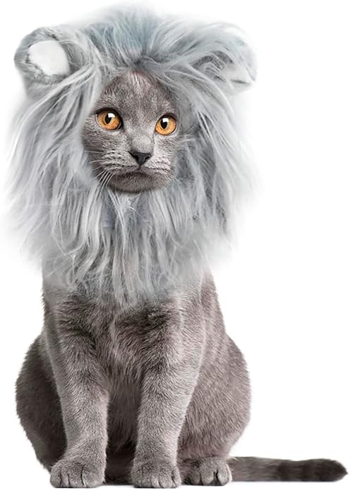 Onmygogo Lion Mane Wig for Cats and Dogs, Funny Pet Cat Costumes for Halloween by Onmygogo