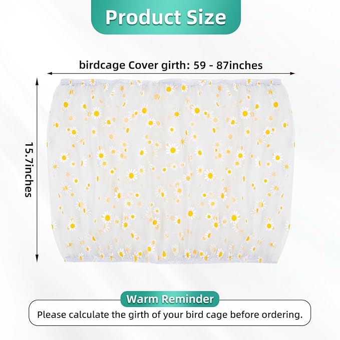 Bird Cage Seed Catcher, Seed Catcher Guard Net Cover, Parrot Nylon Mesh Net - Image 7