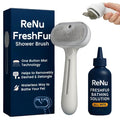 Renu Dog Brush, Renu FreshFur Dog Shower Brush + Bathing Solution, 3 in 1 Self by RenuFreshFur