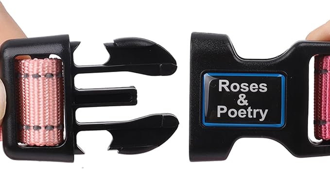 Roses&Poetry Pink Dog Collar for Female Dogs Reflective - Image 4