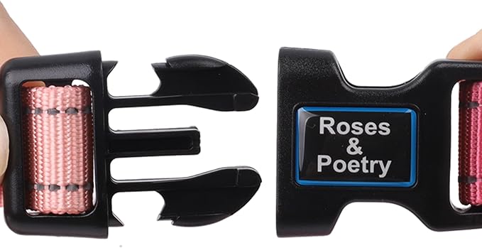 Roses&Poetry Medium Dog Collar, Reflective, Adjustable, Durable Polyester - Image 5