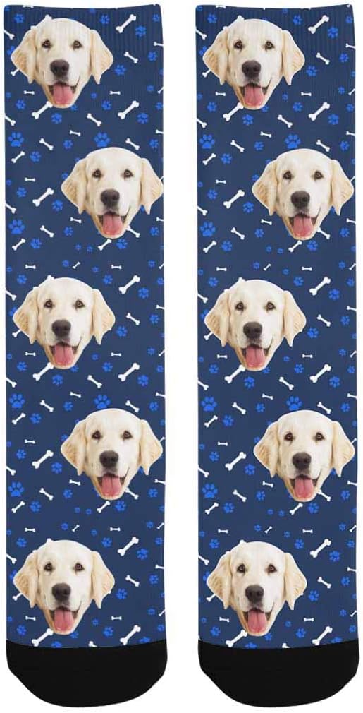 MyPupSocks Custom Personalized Photo Pet Face Socks, Cat and Dog Tracks Paws - Image 5