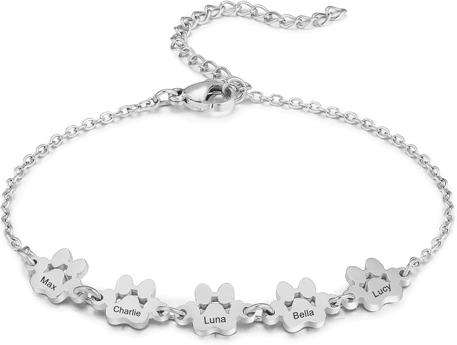 MeMeDIY Personalized Paw Print Bracelet by MeMeDIY