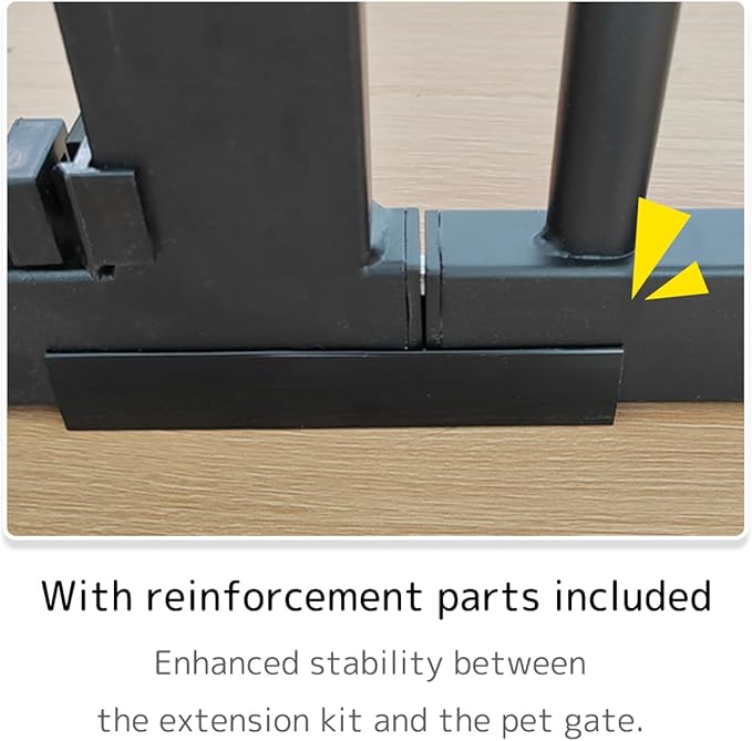 Lumizone Extra Tall Pet Gate 55.12" High Pressure Mounted 8.27" Wide Extension - Image 4