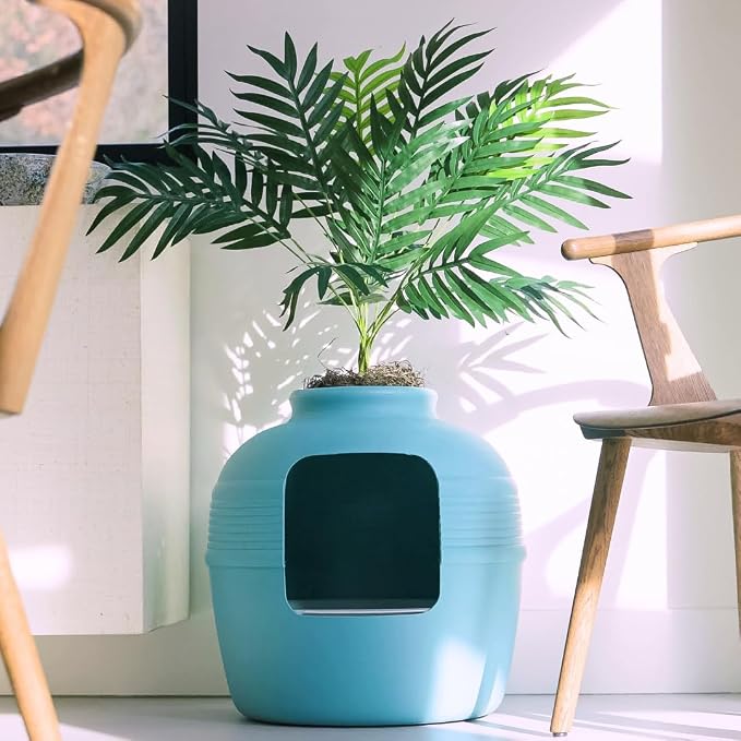 Good Pet Stuff Hidden Litter Box Planter, Decorative Cat Litter Enclosure - Image 3