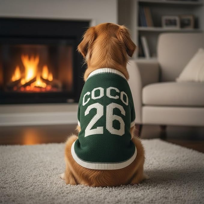 Custom Dog Sweater Personalized Pet Knit Outfit - Image 6