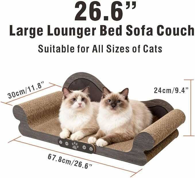 Sofa Shaped Cat Scratching Board, 26.6" Extra Large Scratcher Bed - Image 3