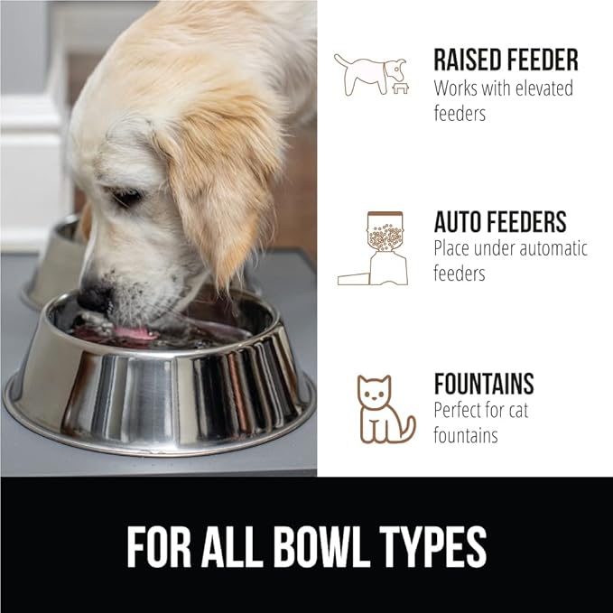 GORILLA GRIP 100% Waterproof Raised Edge BPA Free Silicone Pet Feeding Mat - Image 6
