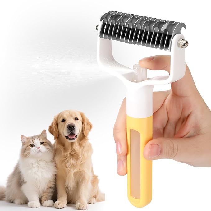 Undercoat Rake for Dogs & Cats, Double-Sided Deshedding Dematting Tool by Unknown