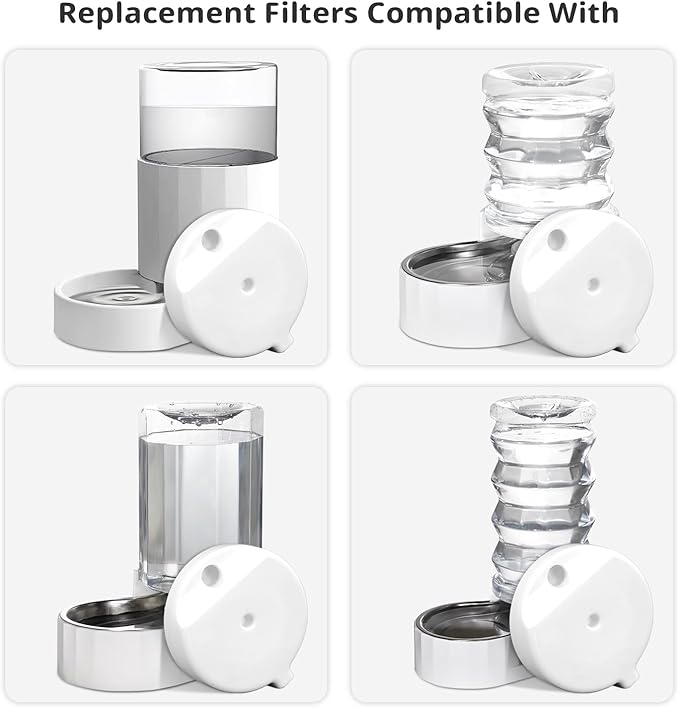 Gravity Pet Water Fountain Filters, Automatic Pet Waterer Replacement Filters - Image 2