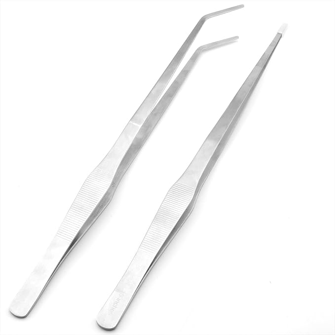 2Pcs 15 inch Extra Long Rustproof Tweezers by Dxobay