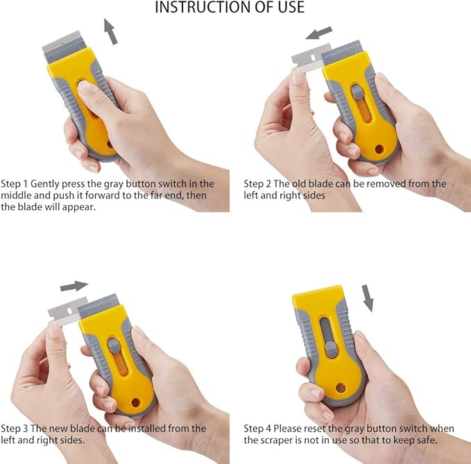Razor Blade Scrape with 15pcs Extra Blades, Scraper Tool, Razor Blade - Image 5
