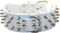 Serijoars Spiked Studded Dog Collar, PU Leather Dog Collar, Adjustable Pet by Serijoars