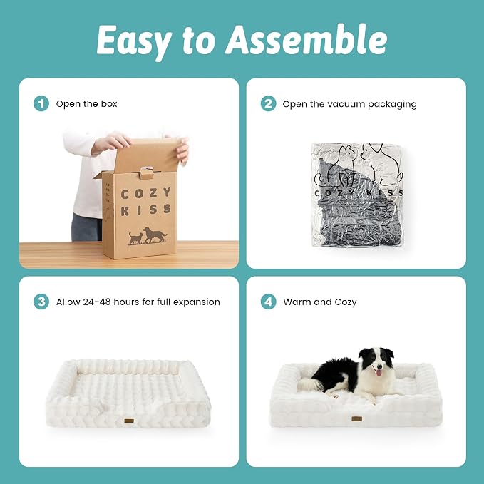 Self Warming Dog Bed for Large Size Dog, Faux Fur Orthopedic Puppy Sofa - Image 8