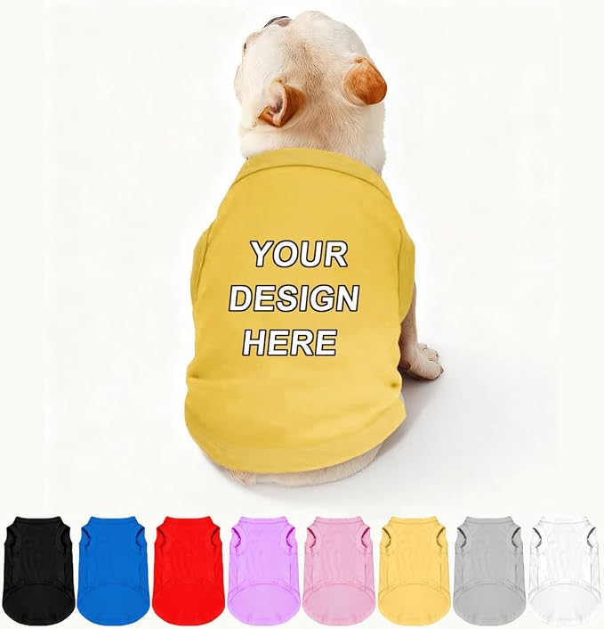 Custom Dog Clothes Shirts for Small Large Dogs Breathable Pet Shirt Customized by Plmoknijb
