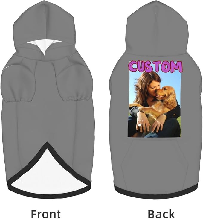 Custom Dog Hoodie Add Your Design Soft & Warm Personalized Photo Text Logo Name - Image 5