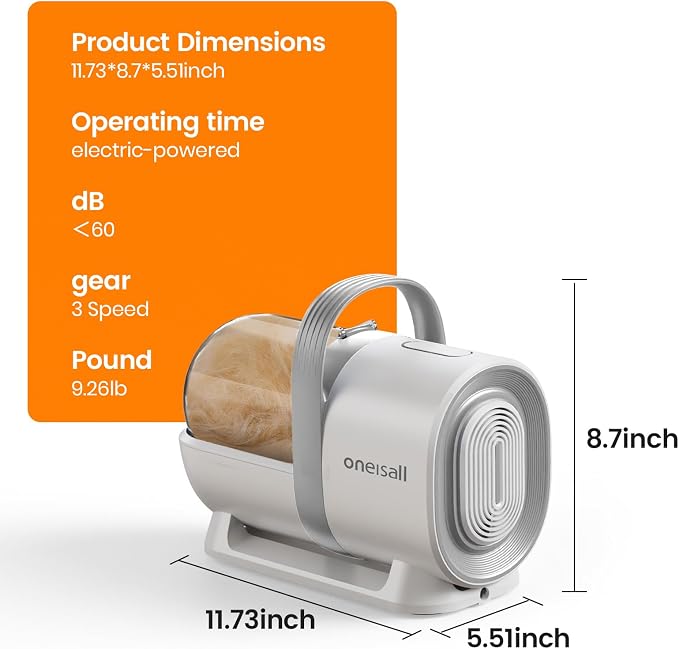 oneisall Dog Grooming Vacuum, Pet Grooming Vacuum - Image 8