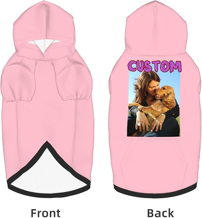 Custom Dog Hoodie Add Your Design Soft & Warm Personalized Photo Text Logo Name - Image 5