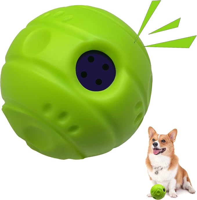 Dog Toys Ball, Interactive Dog Ball, No Paint, Gibbering Sound by SHAKEANDLAUGH