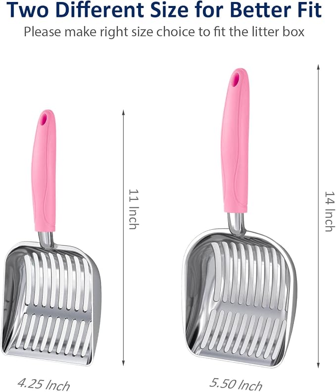 WePet Cat Litter Scoop, Aluminum Alloy Sifter, Kitty Metal Scooper, Deep Shovel - Image 4