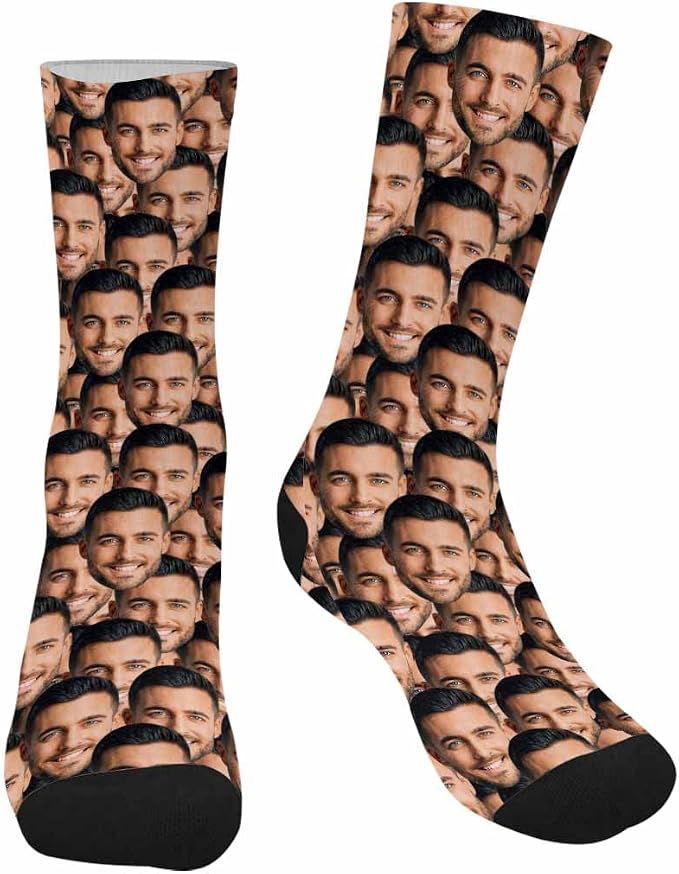 MyPupSocks Custom Personalized Photo Pet Face Socks, Cat and Dog Tracks Paws - Image 3