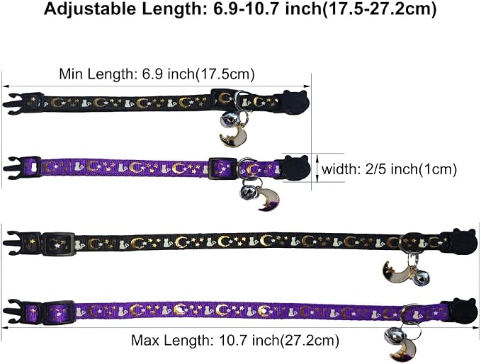 2 Pack Breakaway Cat Collars, Glow in Dark - Image 2