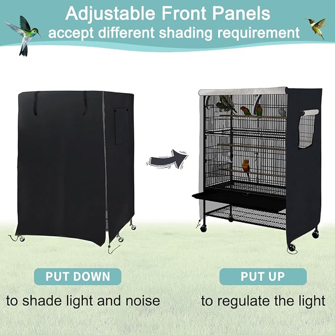 Universal Bird Cage Cover, Dark Colored Drape - Image 6