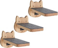 ESPETS Natural Solid Wood Cat Wall Floating Steps Set of 3 by ESPETS